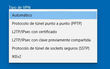 Crear una VPN en Windows 10