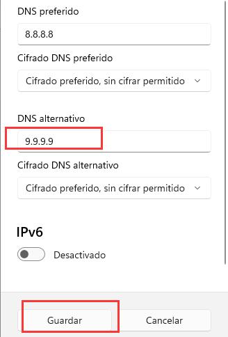 Editar la Configuración DNS