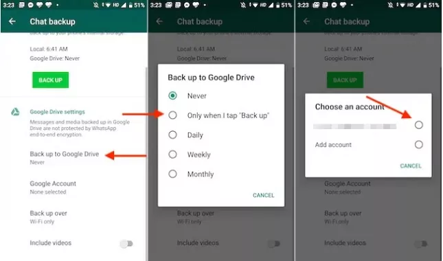 Haz una copia de seguridad regular de tus mensajes de WhatsApp en Google Drive
